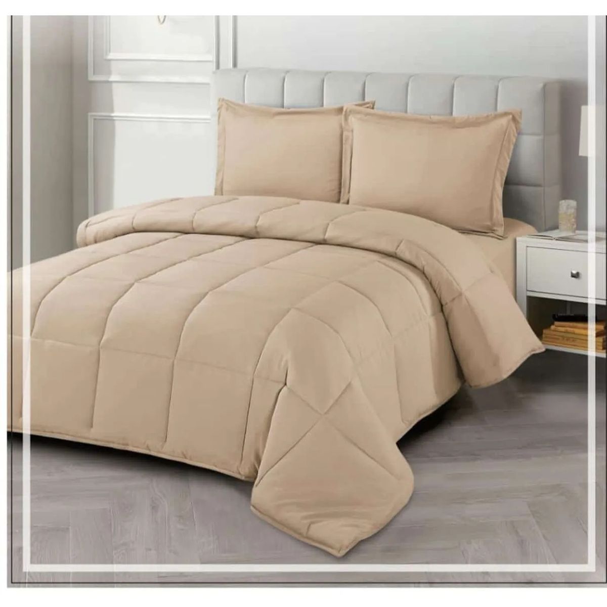 CASATEX - Edredón + Juego de sábanas Queen size 100% Algodón