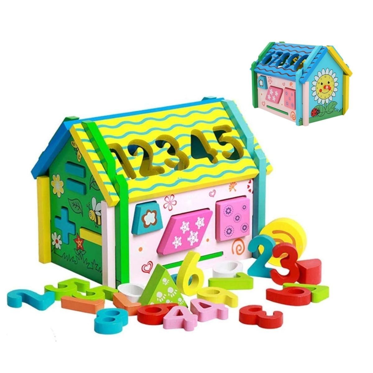 GENERICO - Juguete Didactico Casa De Madera Encaje Para Niños Armable