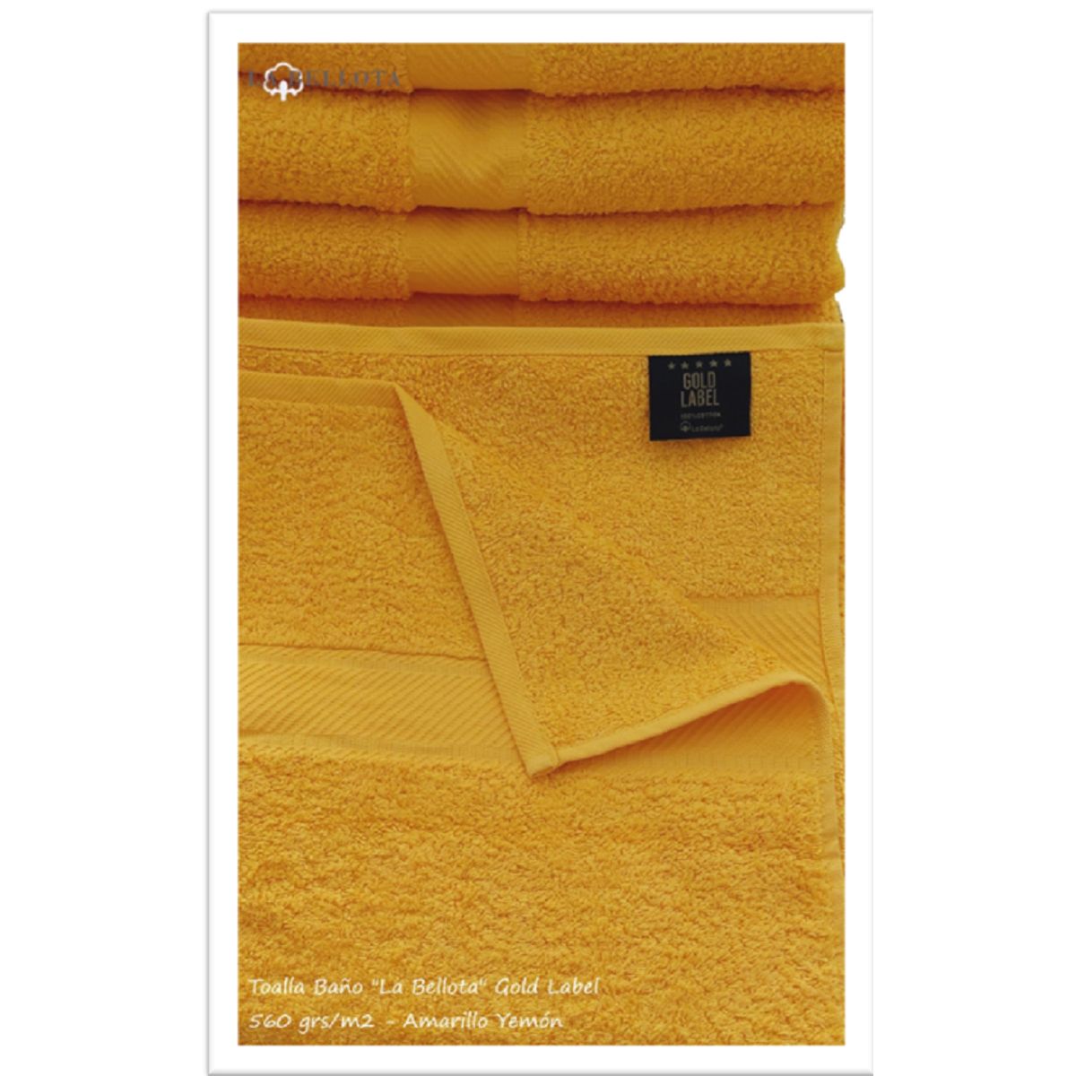 LA BELLOTA - Toalla de Baño "Gold Label" 560 grs/m2 "La Bellota" - Amarillo Yemón