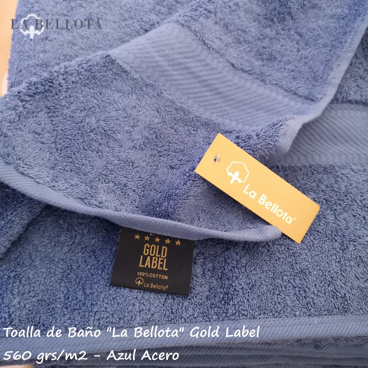 LA BELLOTA - Toalla de Baño "Gold Label" 560 grs/m2 "La Bellota" - Azul Acero