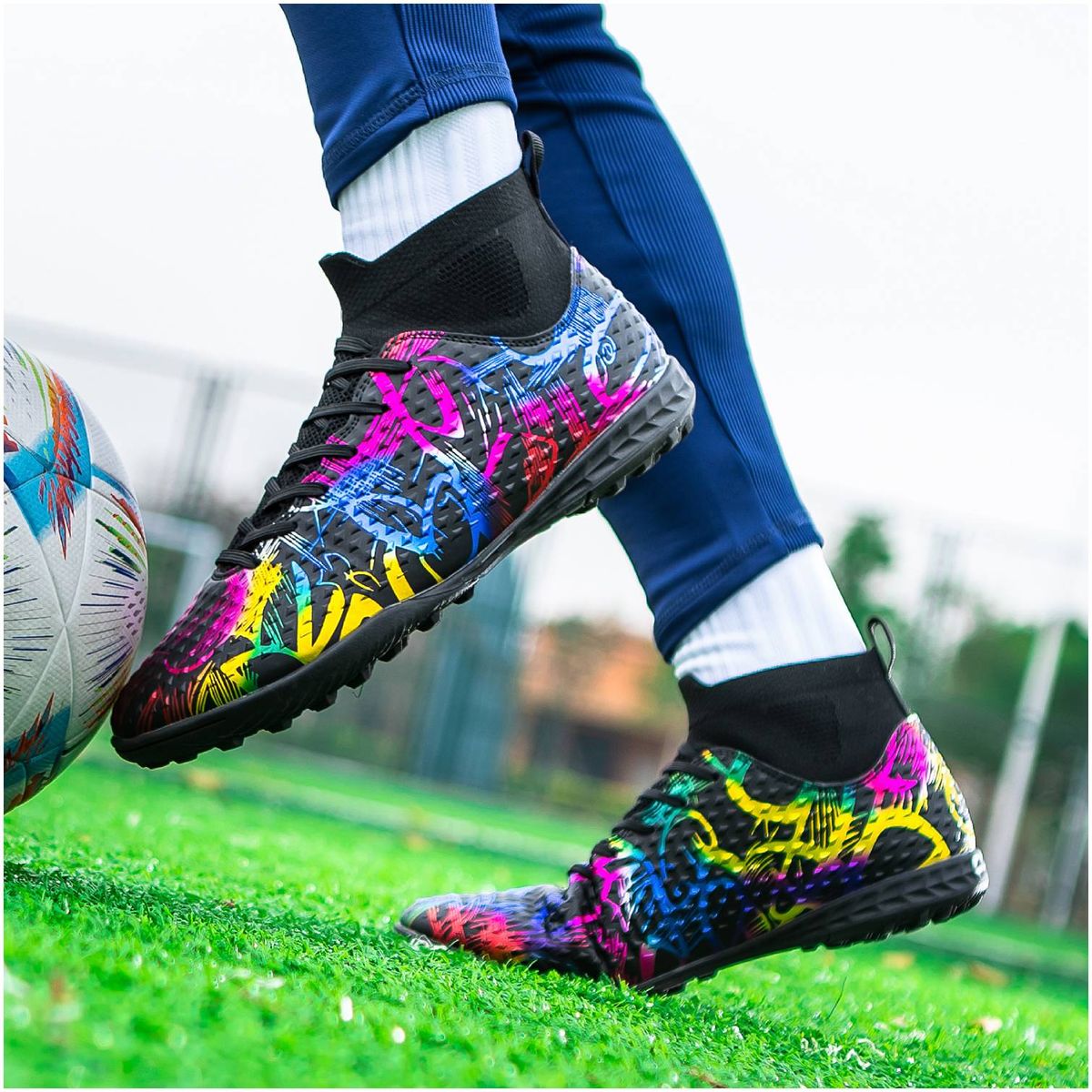 CURMOON - Zapatillas Fútbol Escolar Unisex TF Curmoon - Regalo