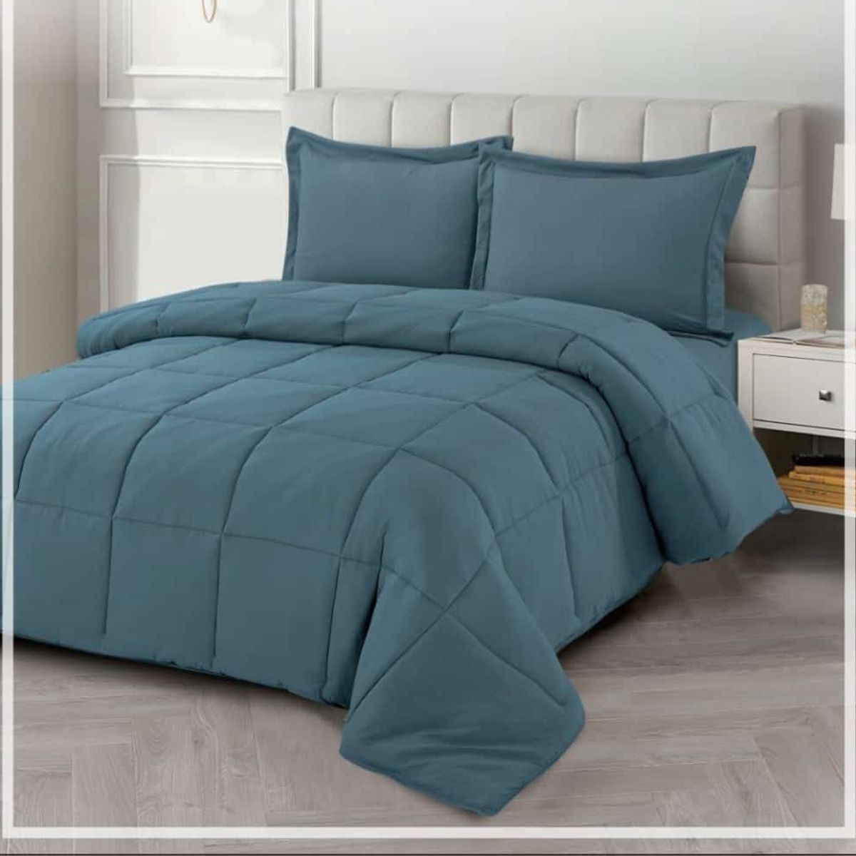 CASATEX - Edredón + Juego de sábanas Queen size 100% Algodón