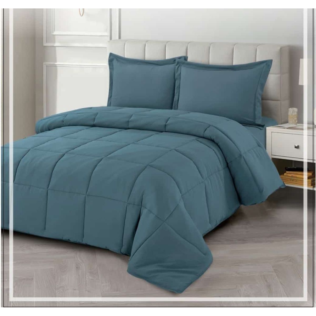 CASATEX - Edredón + Juego de sábanas Queen size 100% Algodón