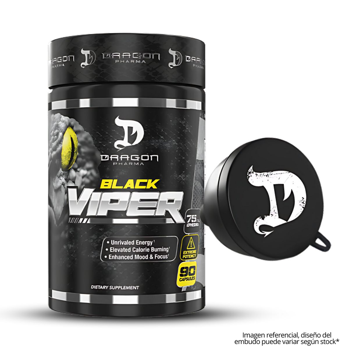 DRAG PHARMA - Black Viper 90 cap Dragon Pharma + Embudo dragon pharma