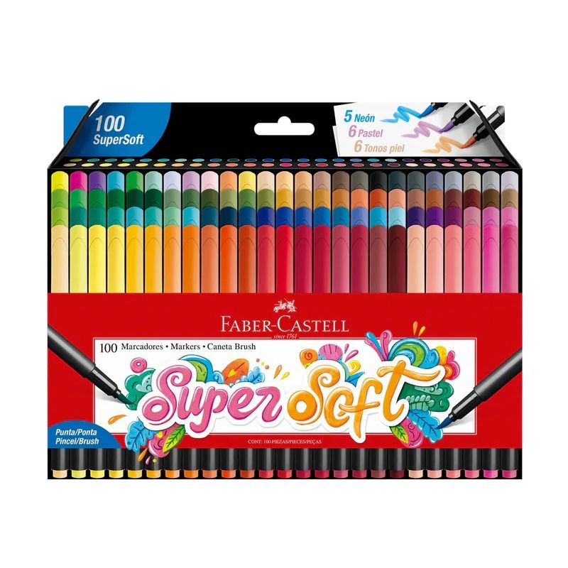 FABER CASTELL - PLUMONES SUPERSOFT X 100