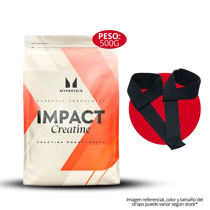 MYPROTEIN - Creatina Myprotein 500 G - Creatina Monohidratada + Straps