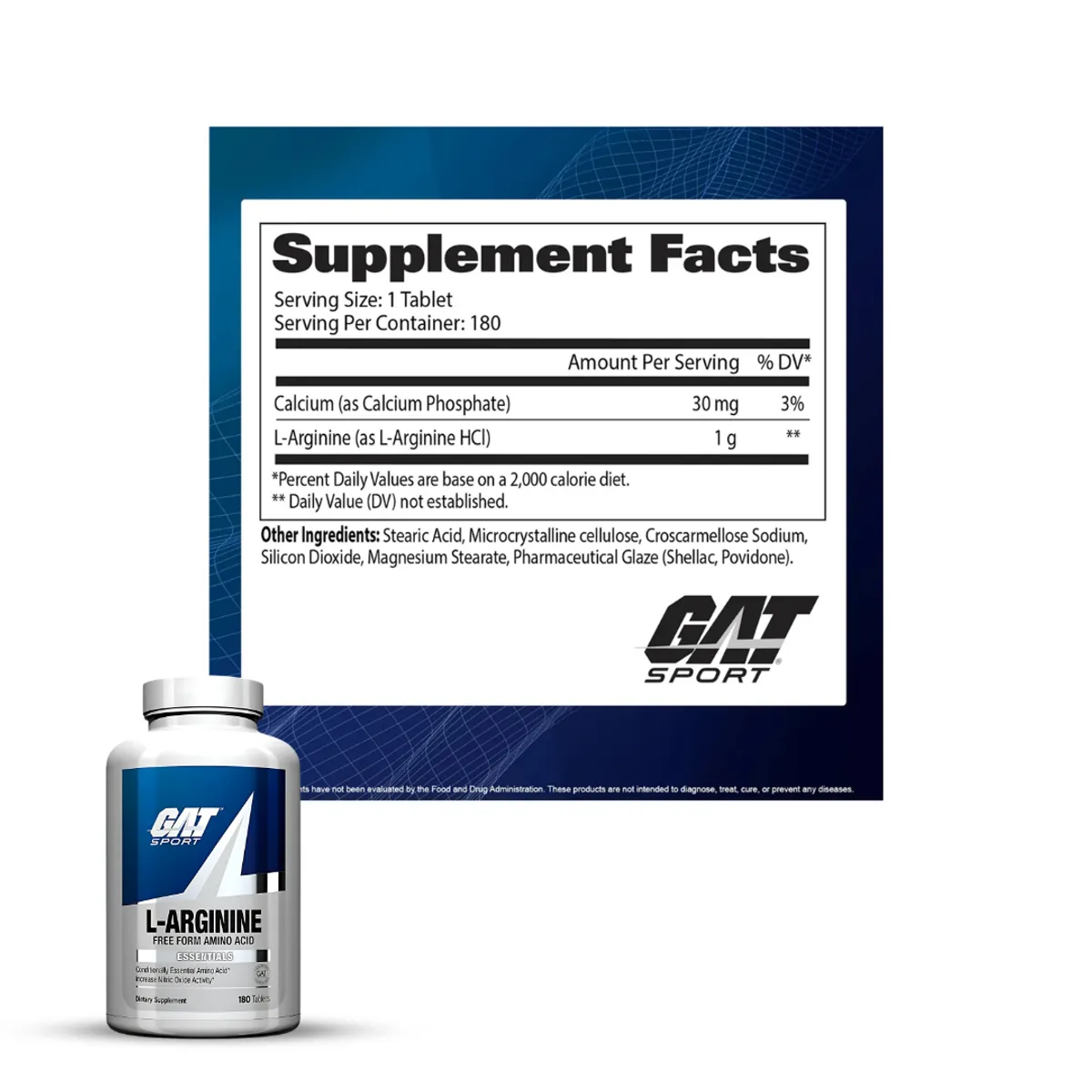 GAT - L-Arginina Gat Sport 1000 mg 180 Tabletas Oxido Nitrico