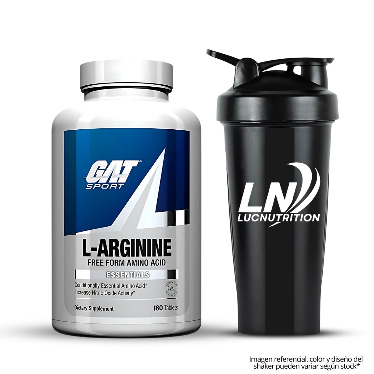 GAT - L-Arginina Gat Sport 1000 mg 180 Tabletas Oxido Nitrico + Shaker