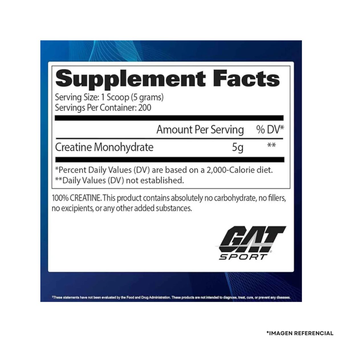 GAT - Creatina Monohidratada 300gr Gat sport
