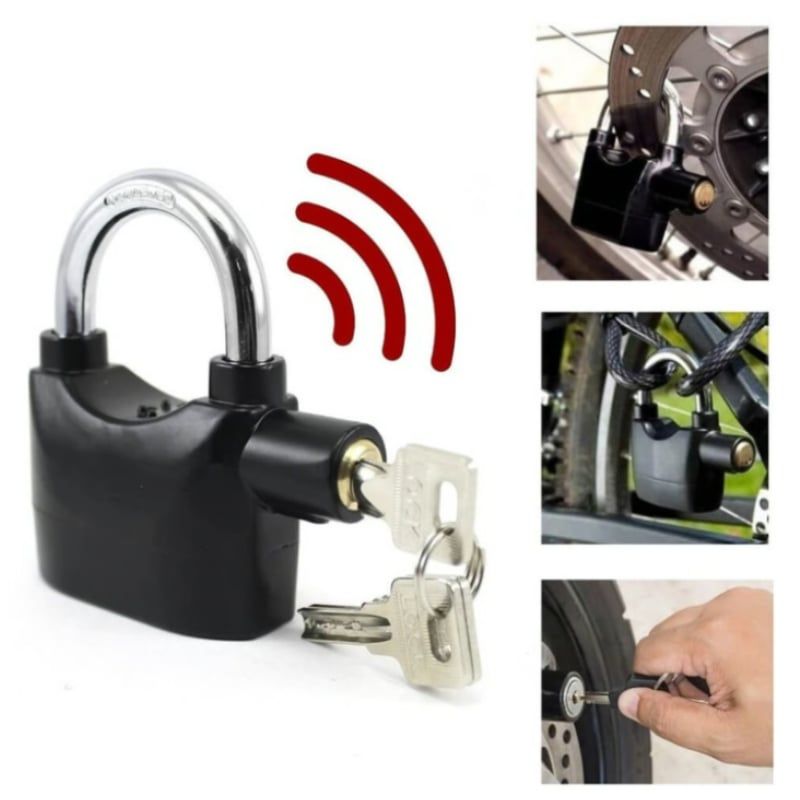 GENERICO - Candado con Alarma Antirrobo Para Moto Scooter Bicicleta