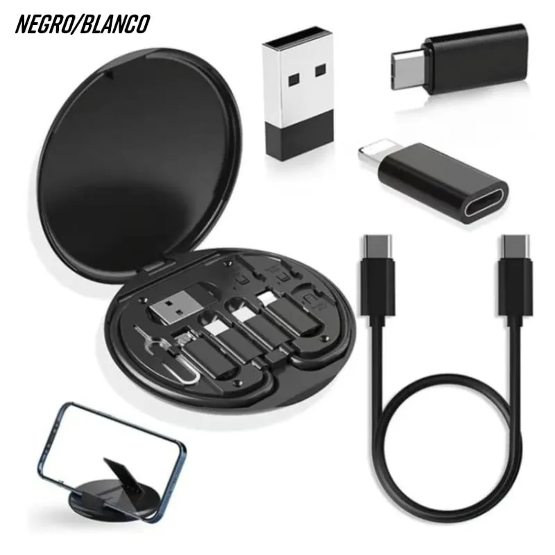 GENERICO - Cables de Data Multifunción Set Completo USB Tipo C Lightning