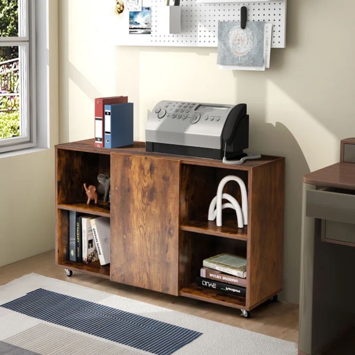 GENERICO - Archivador Portaimpresora Yusuf Caramelo Muebles Gaudi