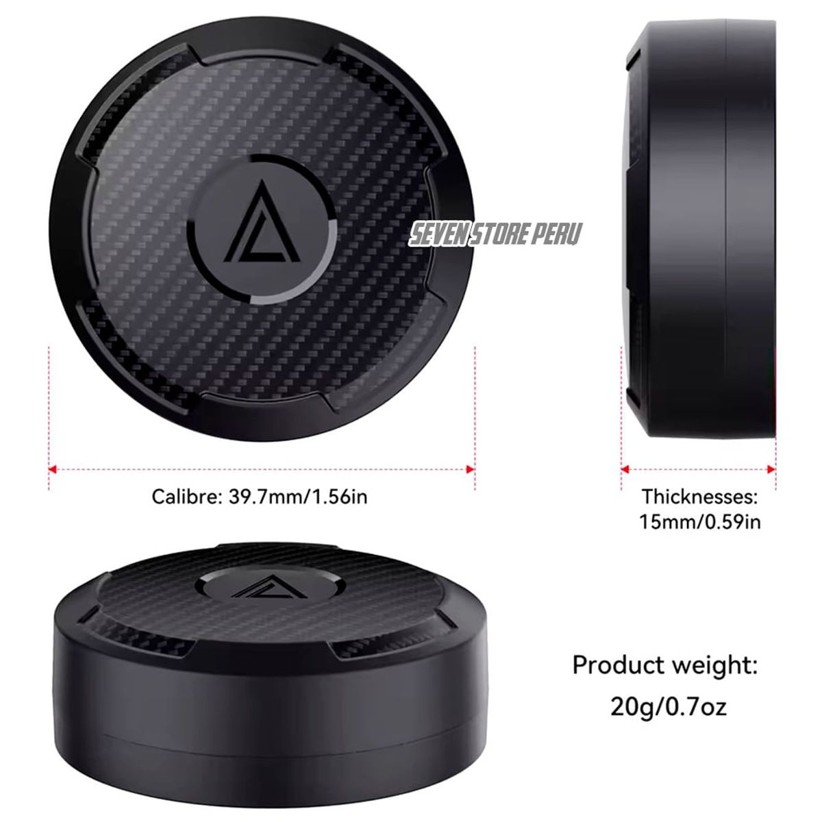 GENERICO - Case Para Gps Airtag De Apple Y Android Diseño Carbón