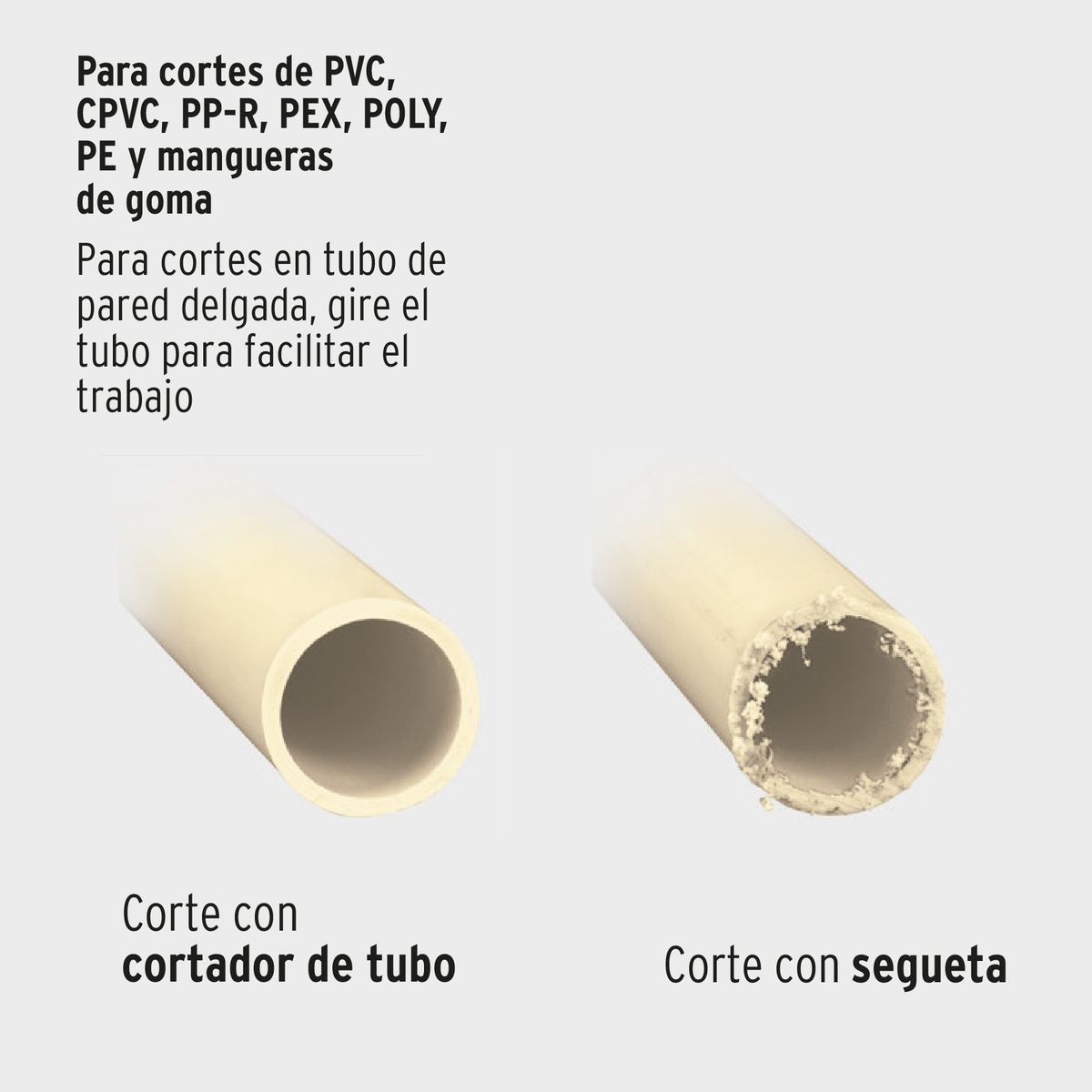 TRUPER - Cortador profesional tubo de plástico corte 2-12 Truper