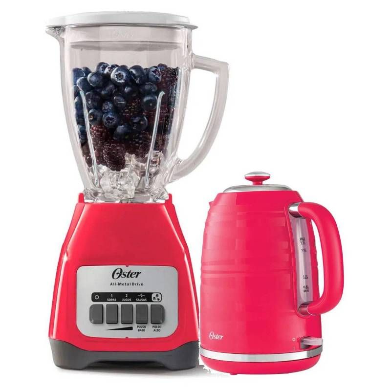 OSTER - Combo Licuadora BLSTKAG-MPB + Hervidor  BVSTKT4177M