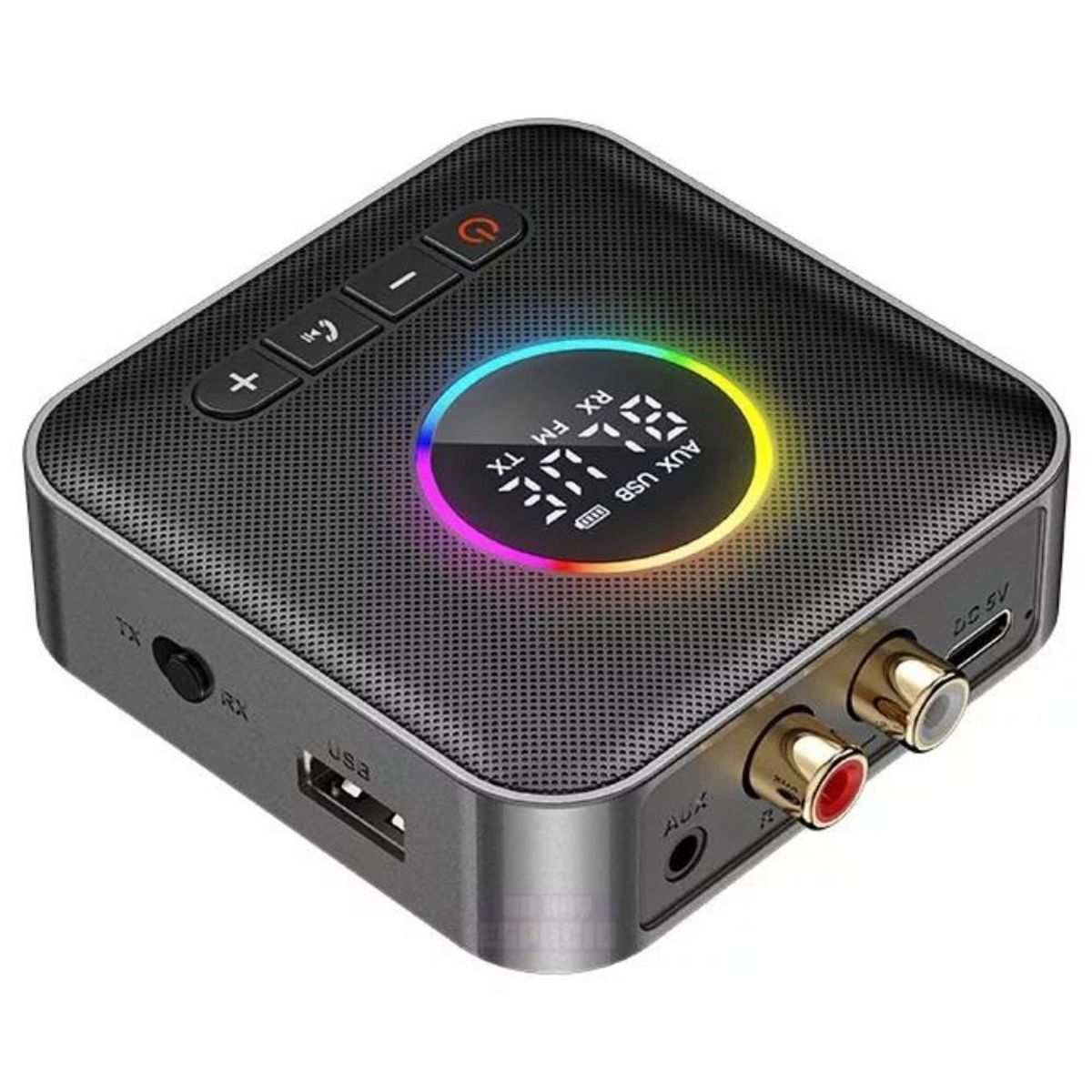 AUDIO SOLUTIONS - Receptor Transmisor Fm Bluetooth 5.4 Audio Chapado Oro Usb