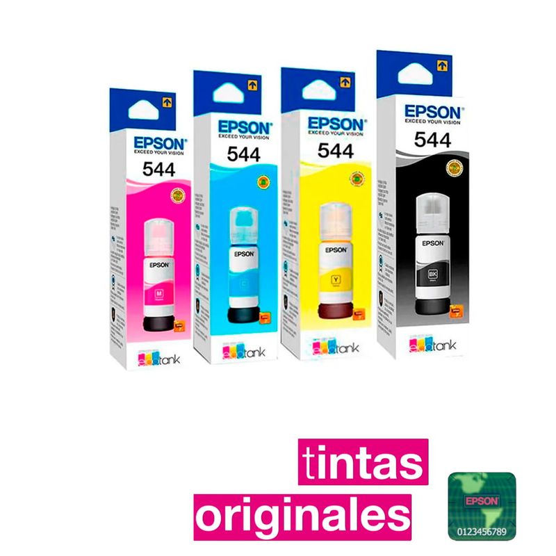 EPSON - Pack de Tintas Epson T544 L1110/ L3110 4 colores originales