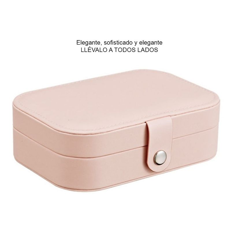 GENERICO - Maletín Estuche Organizador Joyero de Viaje Rosado