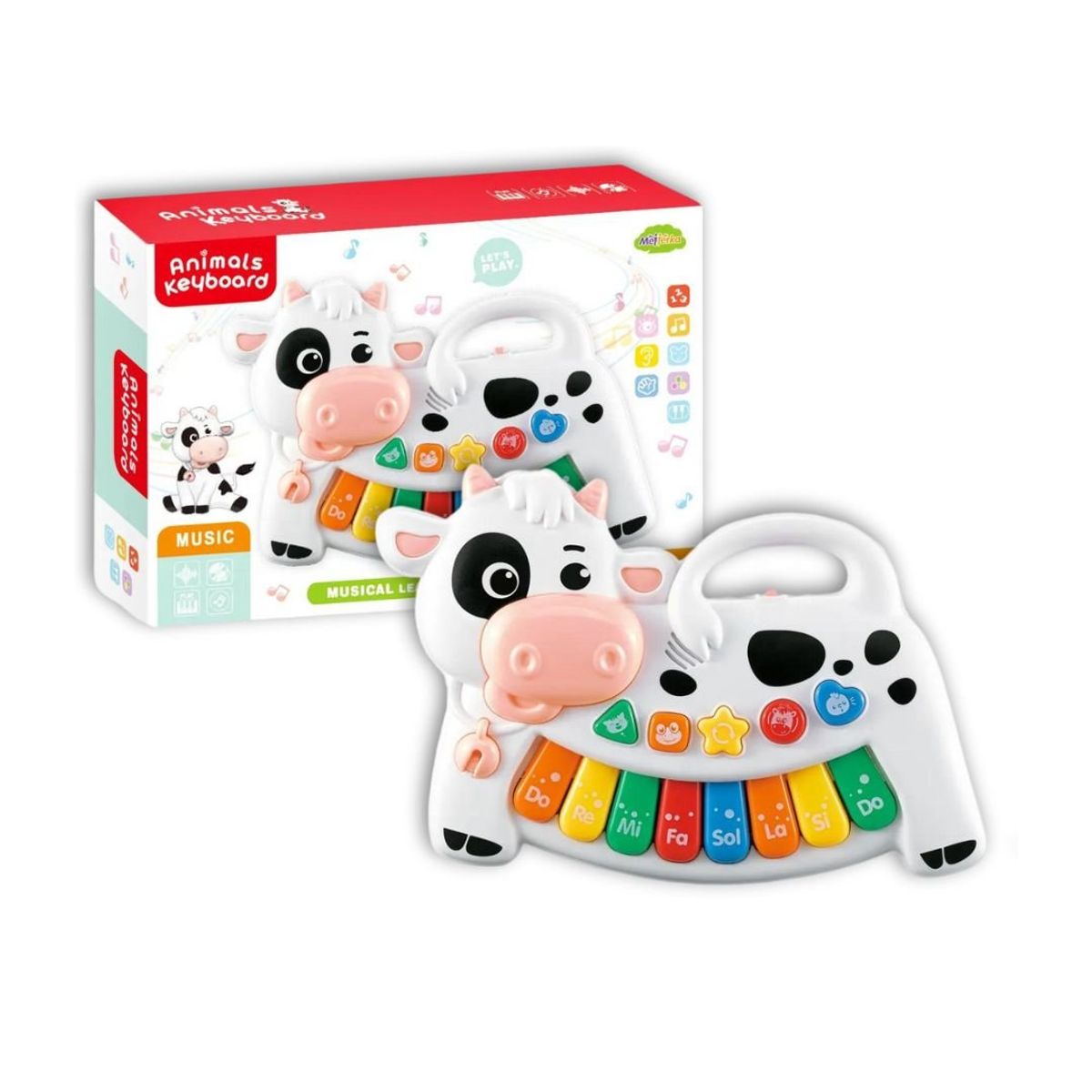 GENERICO - Juguete Didáctico Piano Musical Vaca para Niños