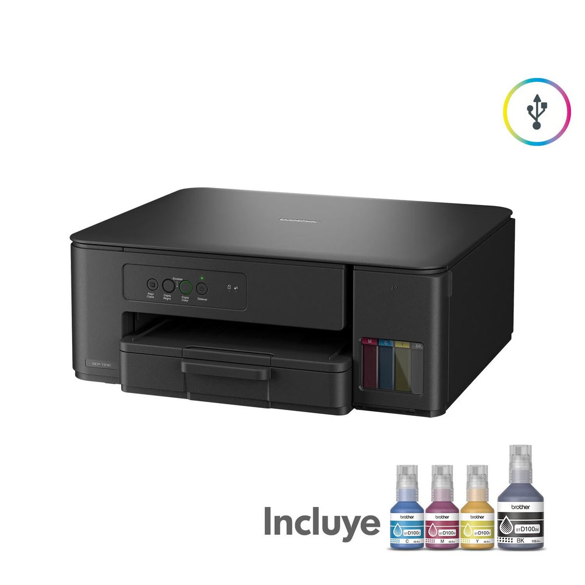BROTHER - Impresora Multifuncional DCPT230 Tinta Continua Color Brother