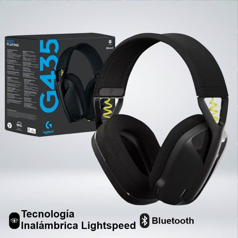 LOGITECH - AUDIFONO CMICROF LOGITECH G435 LIGHTSPEED BLUETOOTH BLACK