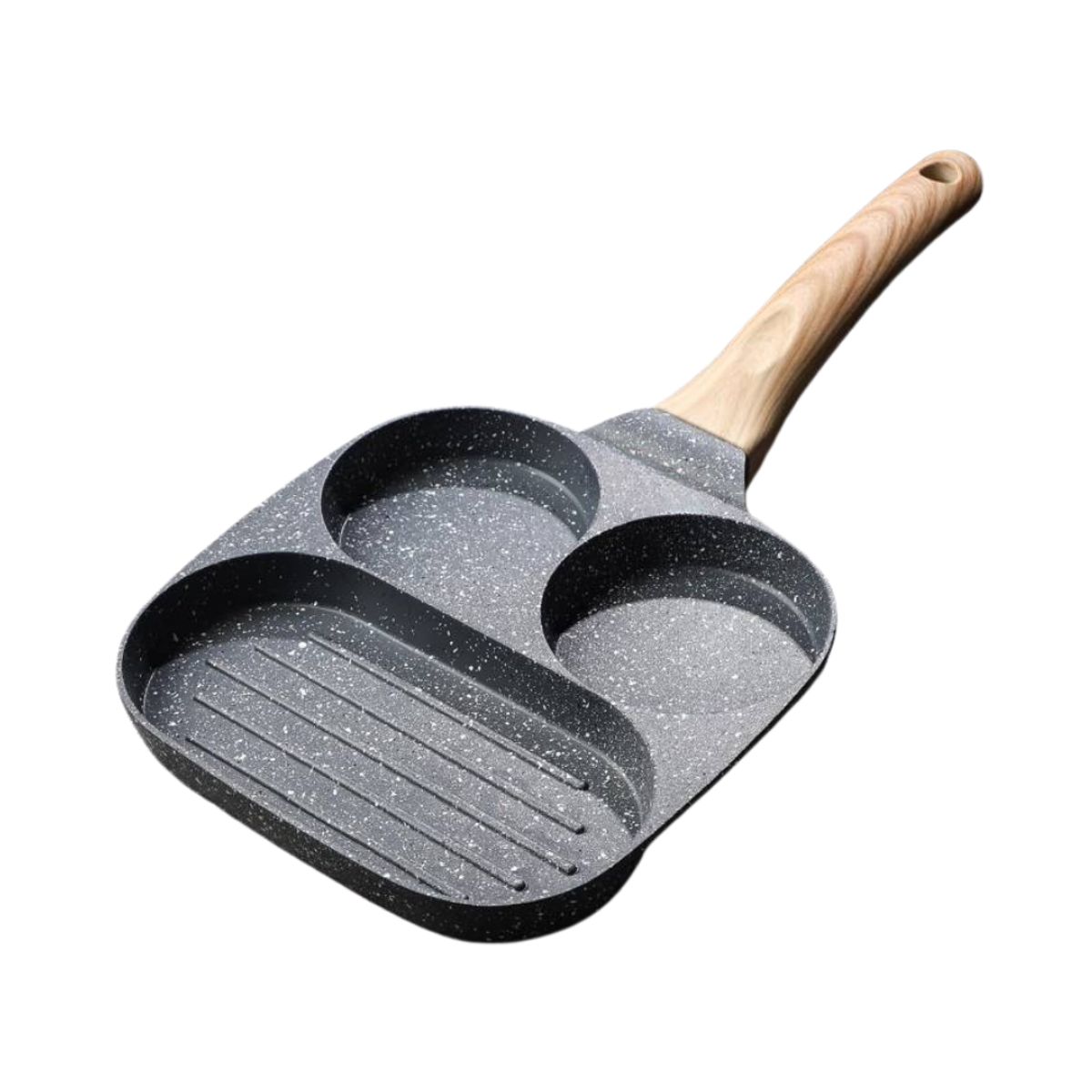 INSPIRA - Sarten Eco Friendly Antiadherente con 3 Divisiones Modelo Plano