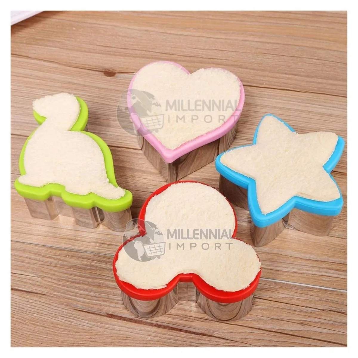 GENERICO - Moldes Cortadores de Sándwich para Loncheras divertidas 36 piezas