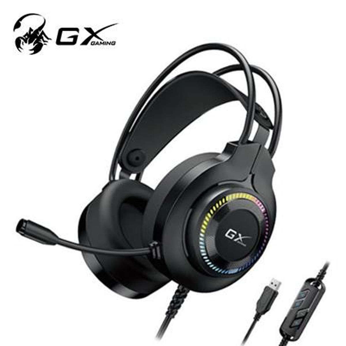 GENIUS - AUDIFONO CMICROF GENIUS GX HS-GX580U 50MM RGB BLACK 31710028400