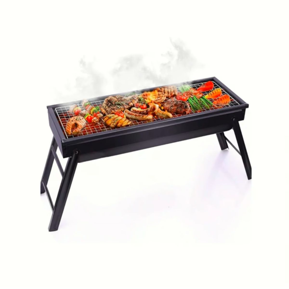 GENERICO - Parrilla a Carbón Plegable Portátil Picnic Jardín Terraza