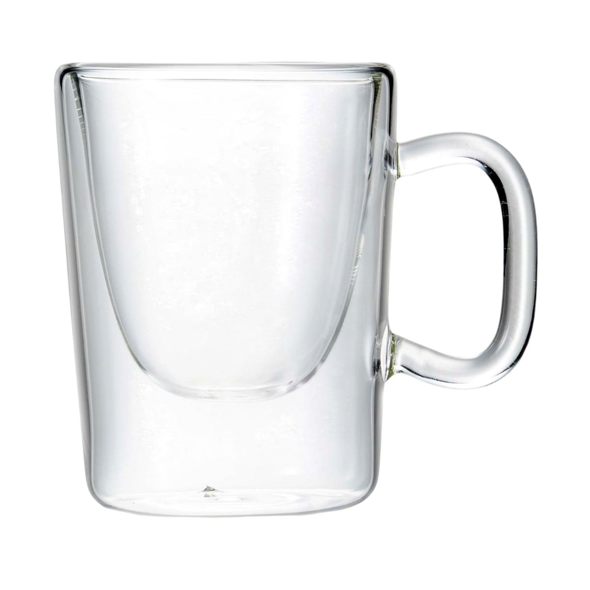 INSPIRA - Taza Alta Recta Doble Pared de Vidrio 90 ml