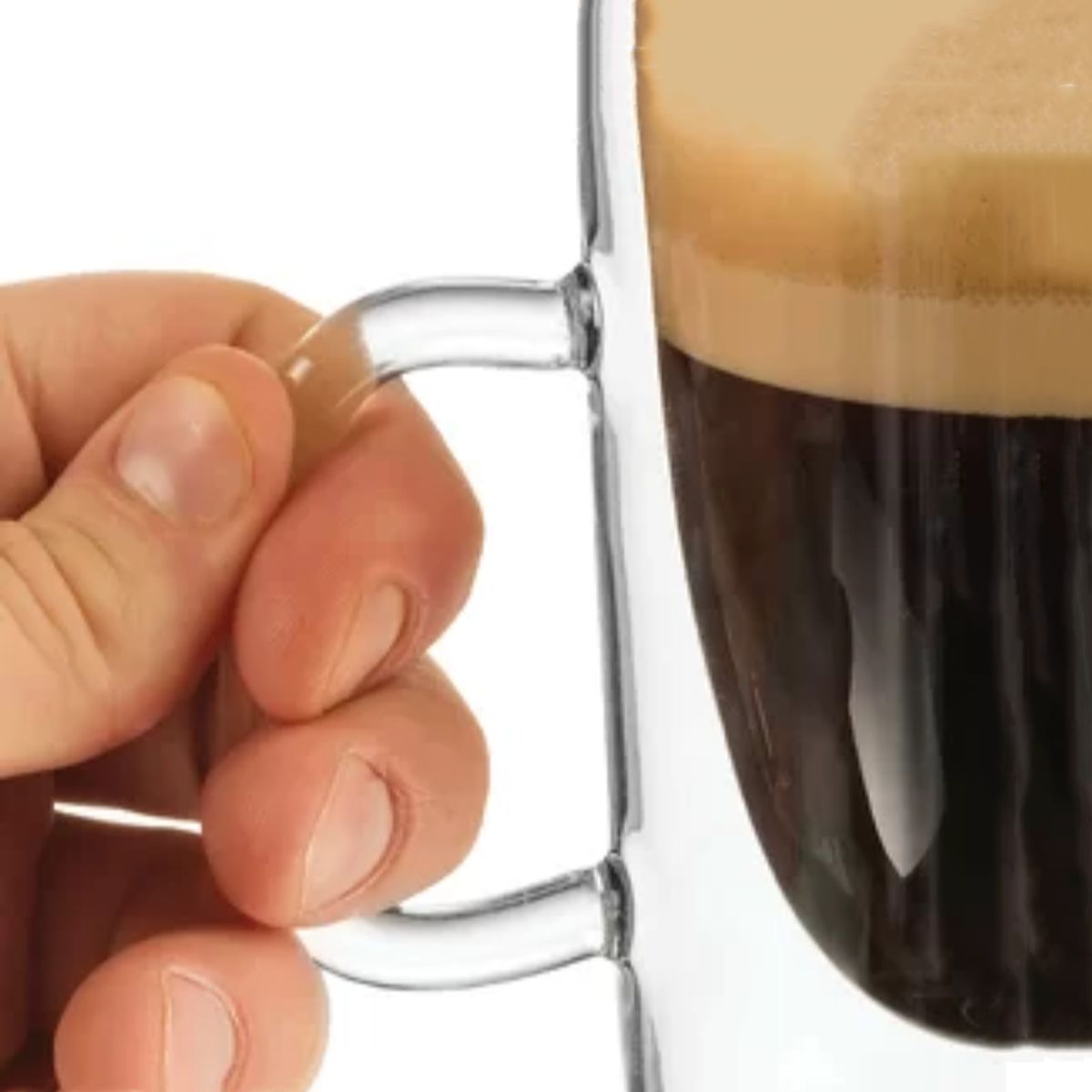 INSPIRA - Taza Alta Recta Doble Pared de Vidrio 90 ml