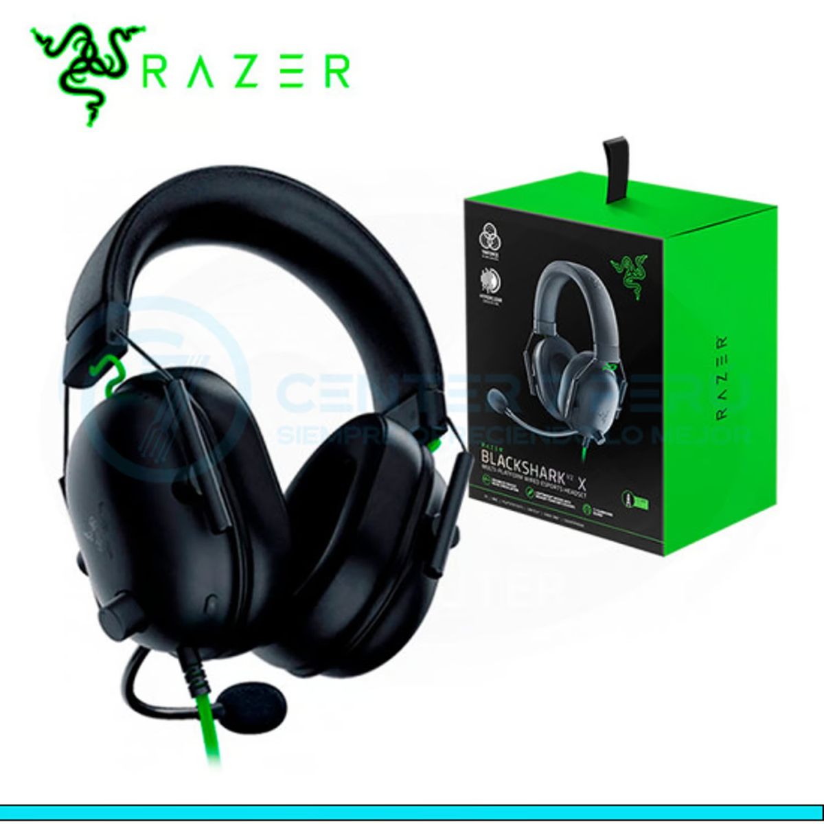 RAZER - AUDIFONO C/MICROF. RAZER BLACKSHARK V2 X MULTI-PLATFORM 7.1 BLACK