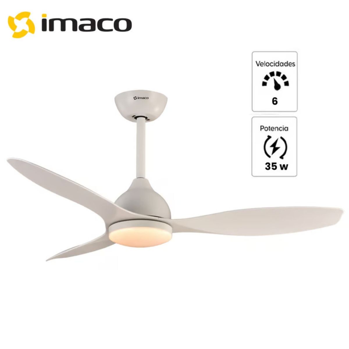 IMACO - Ventilador decorativo de techo Imaco CF4835DC ctrl remoto de 48″