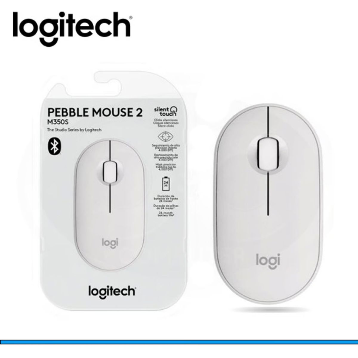 LOGITECH - MOUSE LOGITECH PEBBLE 2 M350S BLUETOOTH/WIRELESS WHITE