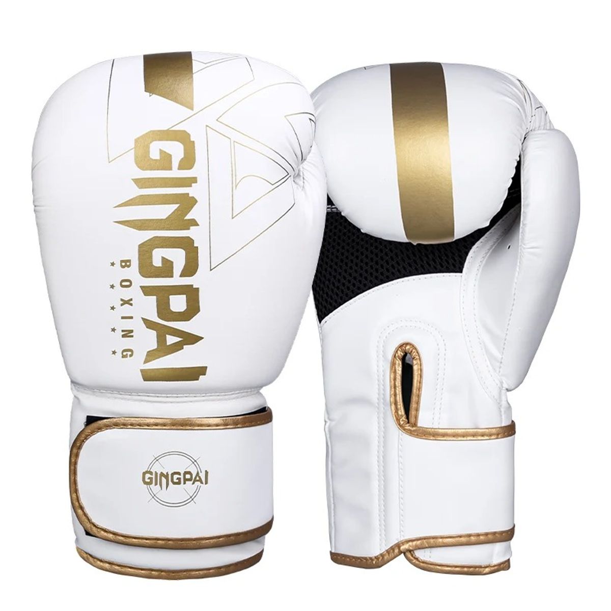 OEM - Guantes Boxeo GINGPAI M01 Profesionales 12 Oz Blanco