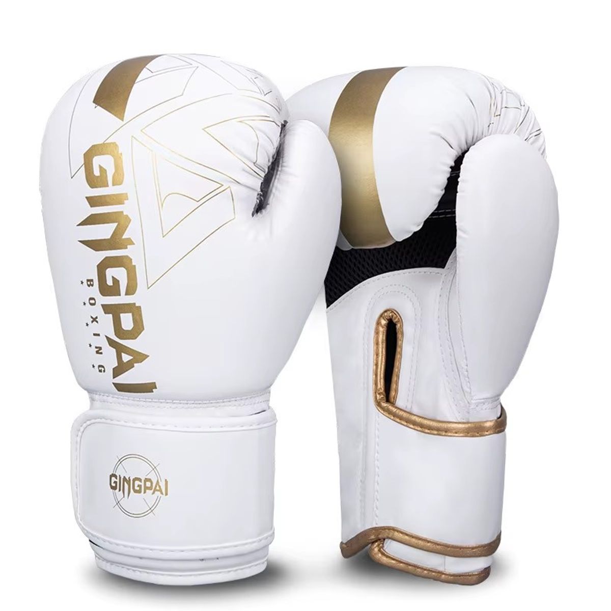 OEM - Guantes Boxeo GINGPAI M01 Profesionales 12 Oz Blanco