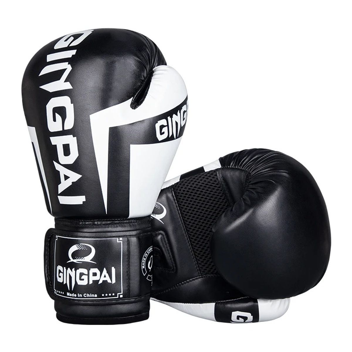 OEM - Guantes Boxeo GINGPAI M02 Profesionales 12 Oz Negro