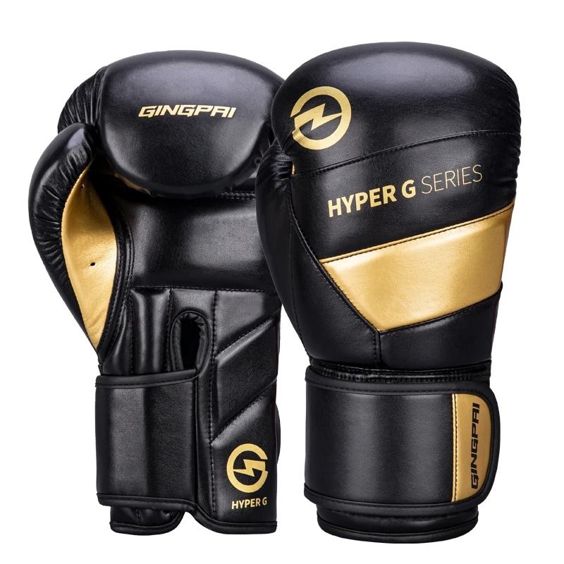 OEM - Guantes Boxeo GINGPAI M04 Profesionales 12 Oz Negro