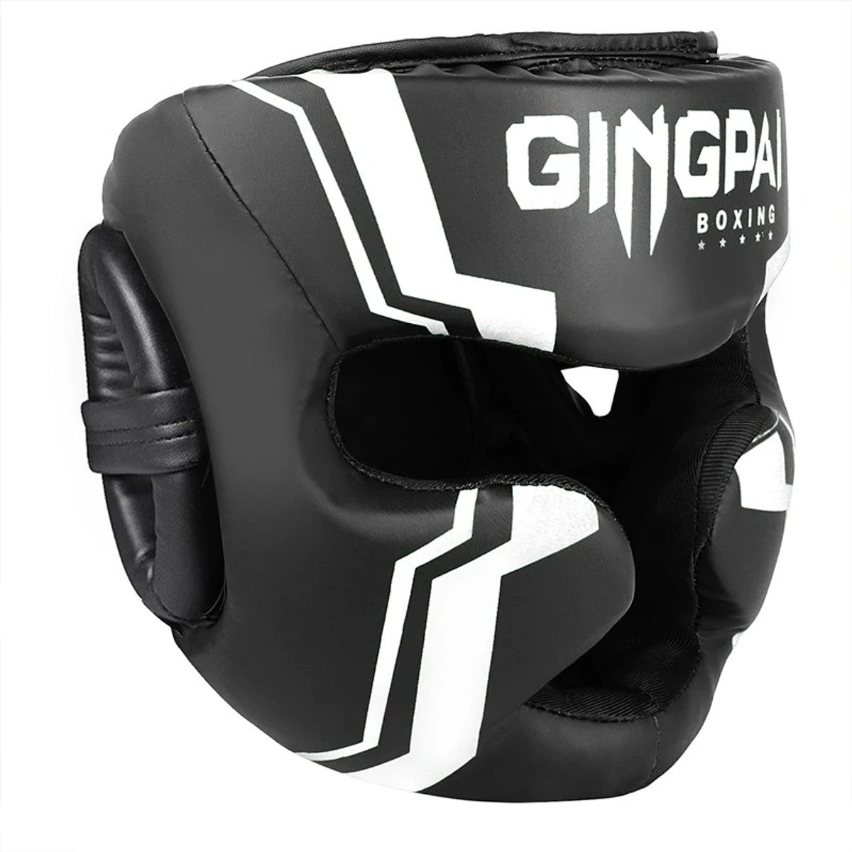 OEM - Casco Protector GINGPAI K02 Boxeo Muay Thai MMA Negro