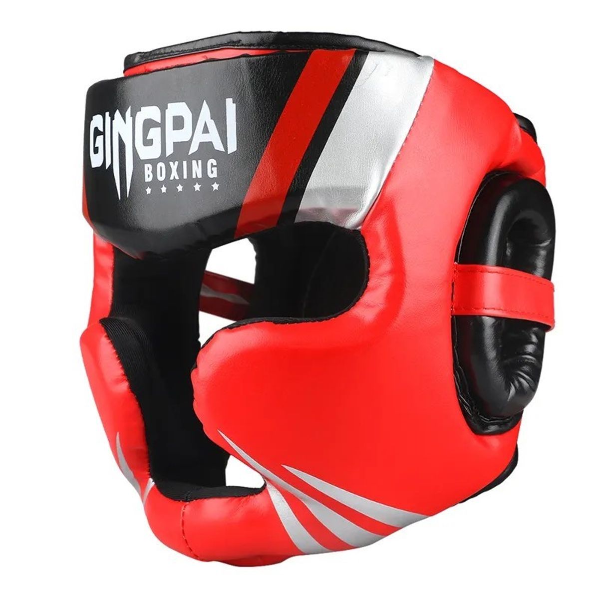 OEM - Casco Protector GINGPAI K03 Boxeo Muay Thai MMA Rojo