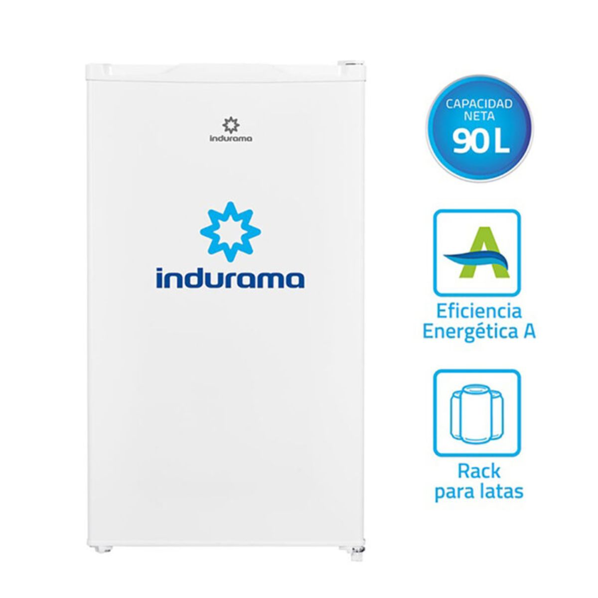 INDURAMA - FRIGOBAR INDURAMA 90L DEFROST BLANCO RI-101BL