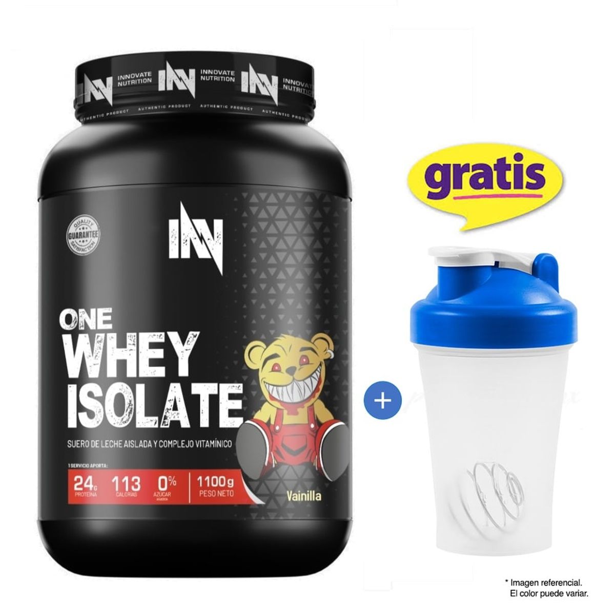 INN INNOVATE NUTRITION - PROTEÍNA INN ONE WHEY ISOLATE 1.1 KG VAINILLA + SHAKER