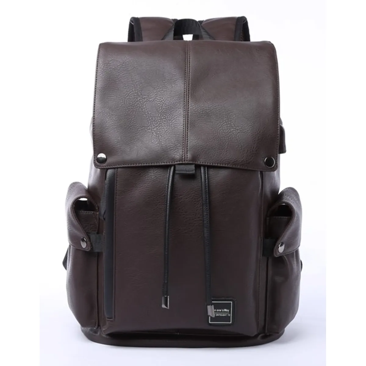 GENERICO - Mochila De Cuero Impermeable Trabajo Elegante Alta Capacidad