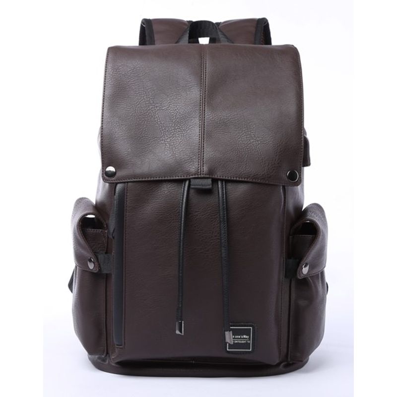 GENERICO - Mochila De Cuero Impermeable Trabajo Elegante Alta Capacidad