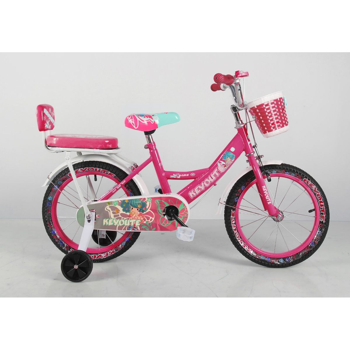 GENERICO - Bicicleta Infantil Kids Aro16 Doble Asiento Fucsia ACY