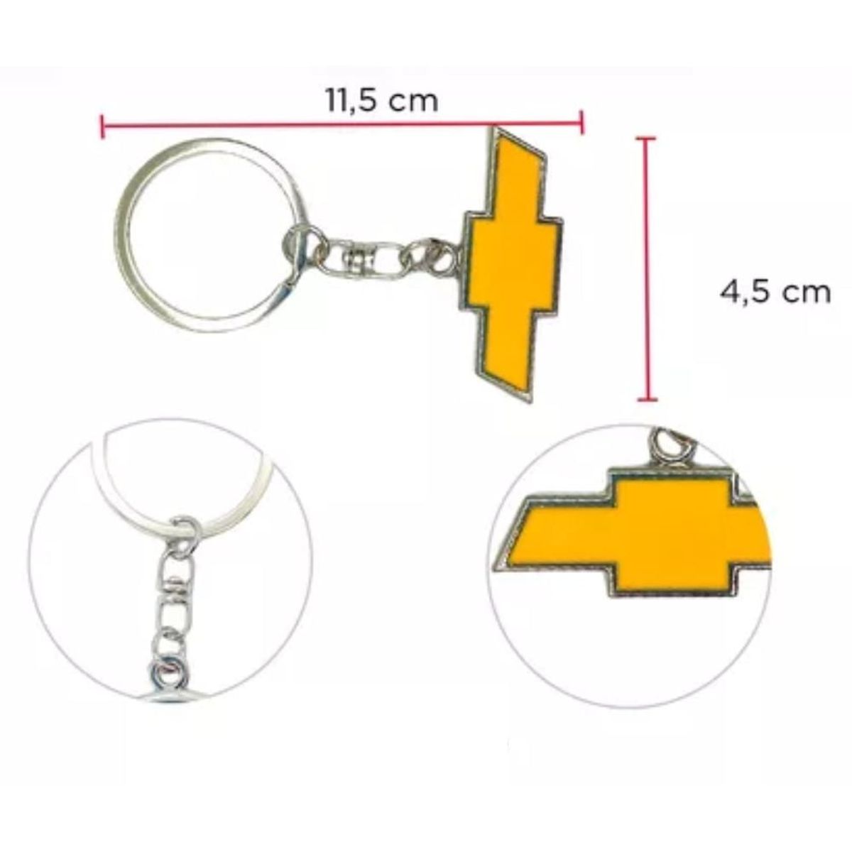 GENERICO - Llavero colección para auto Chevrolet Generico Amarillo