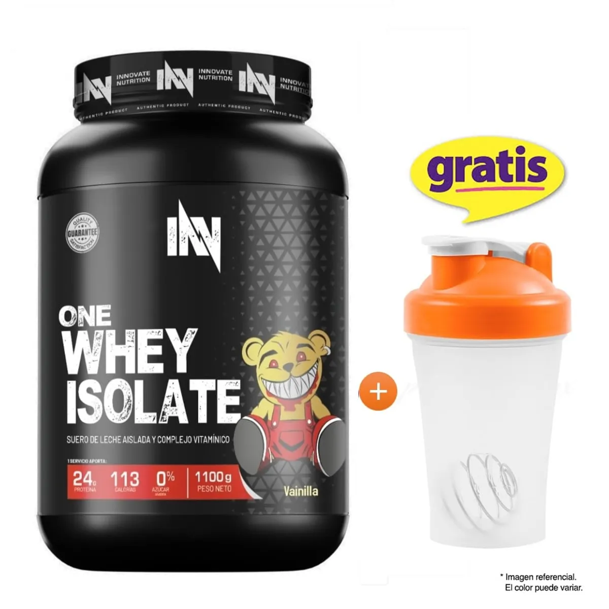 INN INNOVATE NUTRITION - ONE WHEY ISOLATE CHOCOLATE - 1.1 kg Proteína - 37 servicios