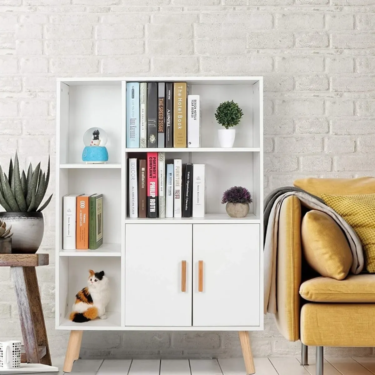 GENERICO - Librero Ethan Blanco Muebles Gaudi