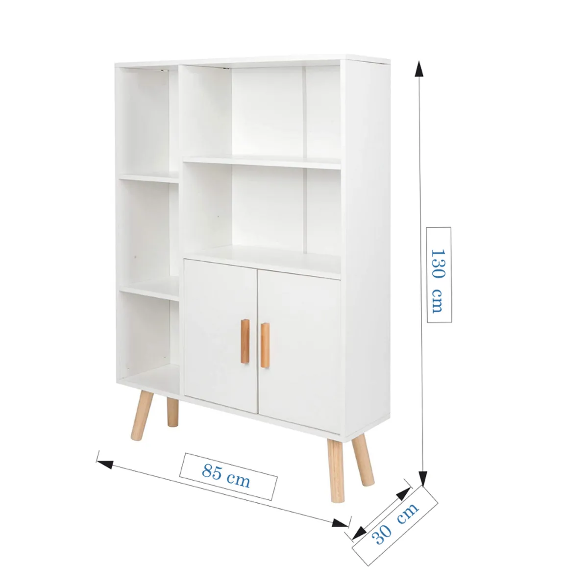 GENERICO - Librero Ethan Blanco Muebles Gaudi