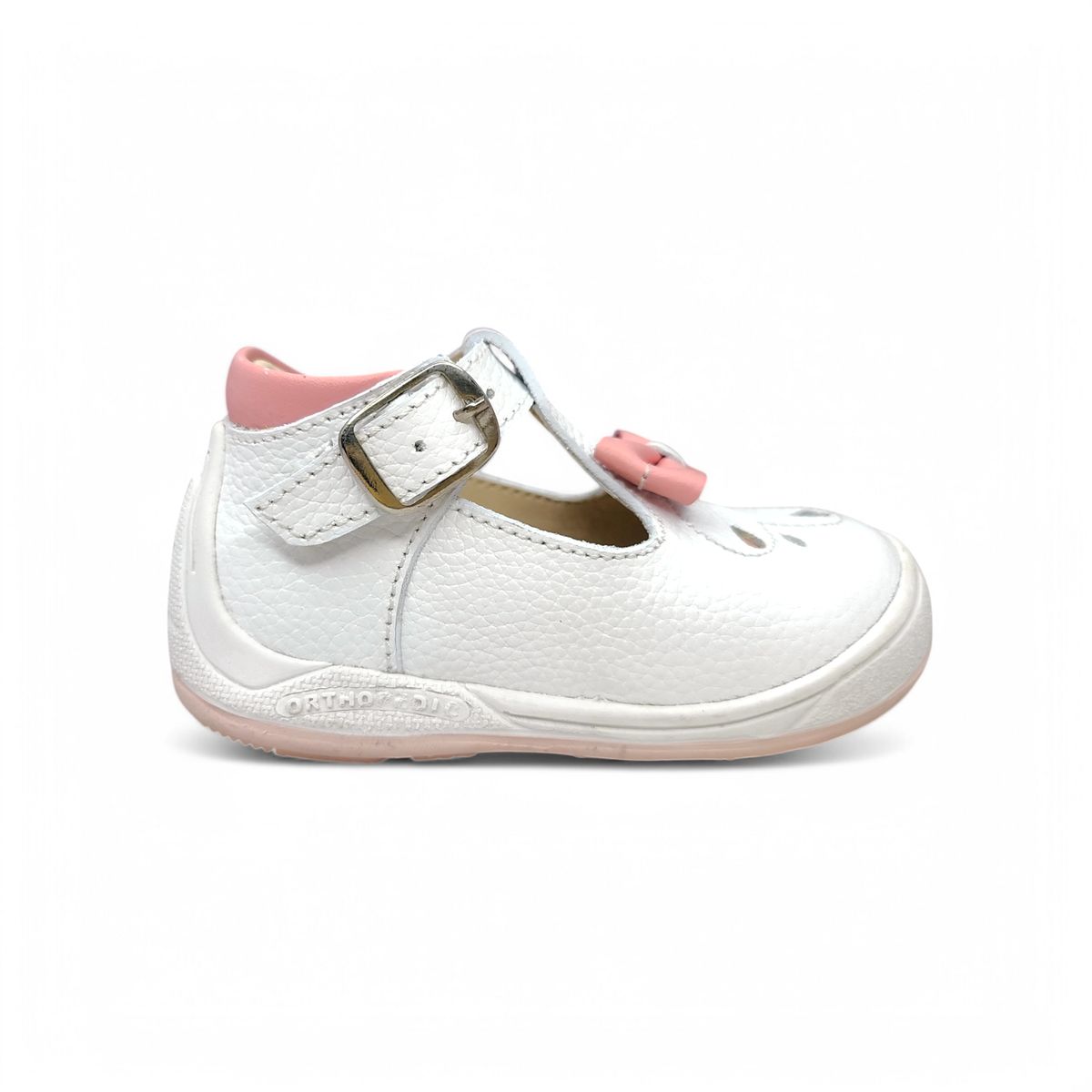 GENERICO - Zapato Trapecio semi-ortopédico Pibe Lazo Blanco para niña bebé